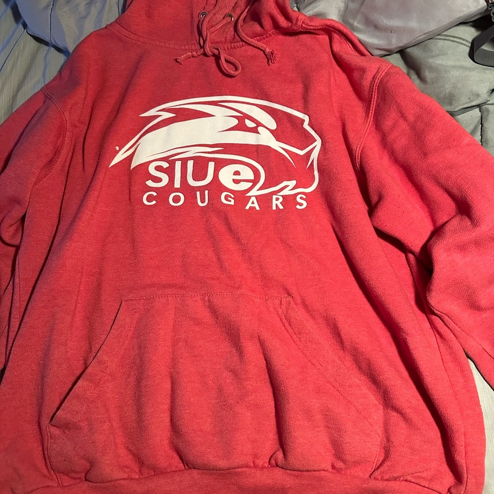 Sporto Red Hoodie with SIUE Cougars Logo